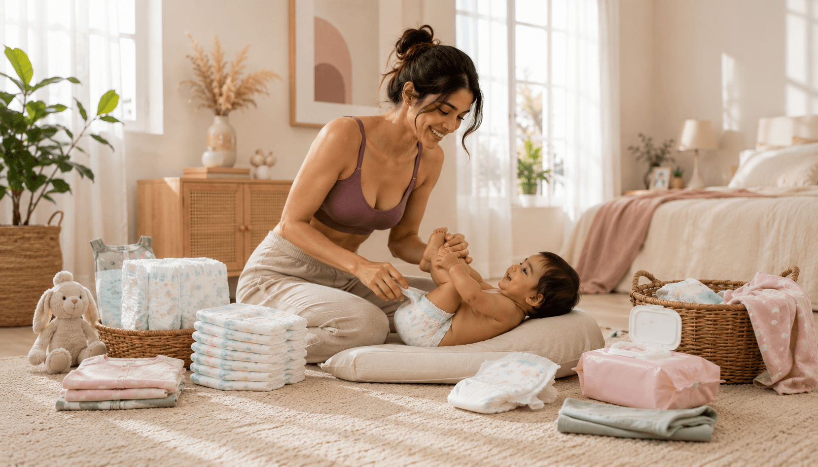 Ultra-Soft Magic-Tape Infant Baby Diapers — Femora Comfort